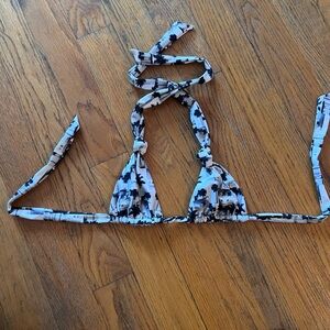 Skatie Black and White Bikini Top